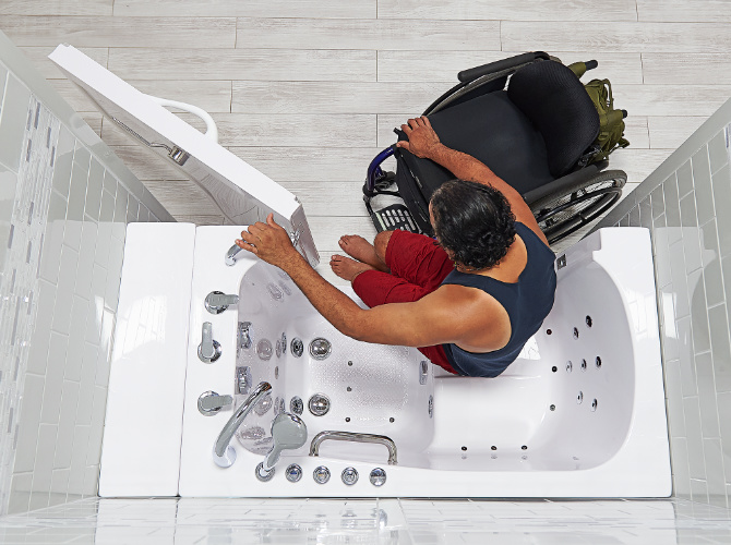 Wheelchair Accessible Walk-In Bathtub